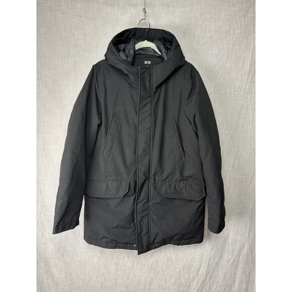 Uniqlo Ultra Warm Hybrid Down Parka Men's Size Medium Hood Jacket Coat - Picture 1 of 7